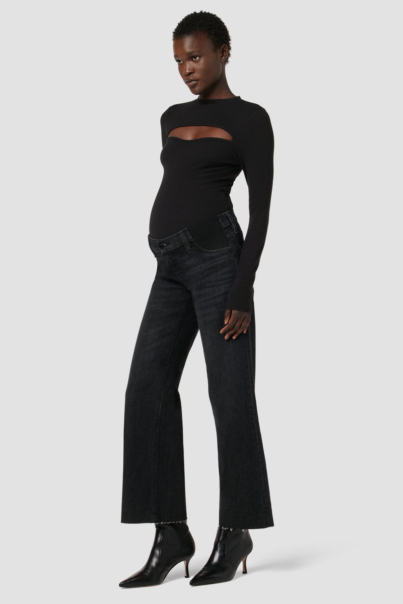 Rosie Maternity High-Rise Wide Leg Ankle Jean