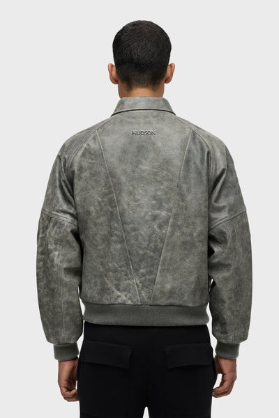 Hudson jeans leather bomber jacket online