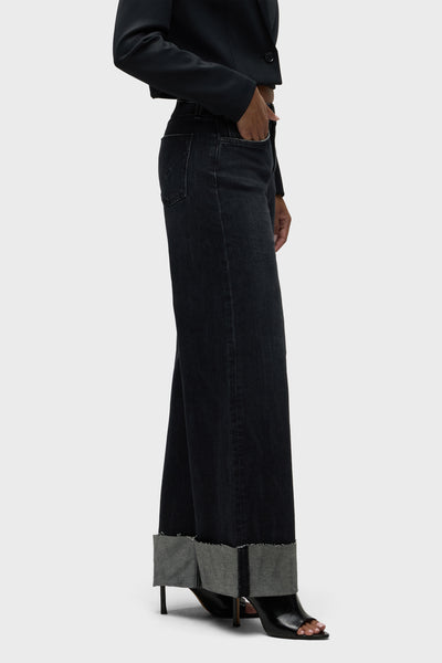 Jodie High-Rise Wide Leg Jean w/ Cuff | Premium Italian Fabric