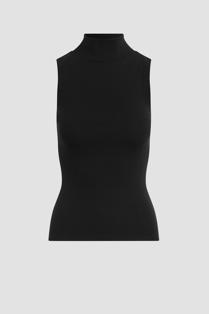 Mockneck Back Keyhole Tank