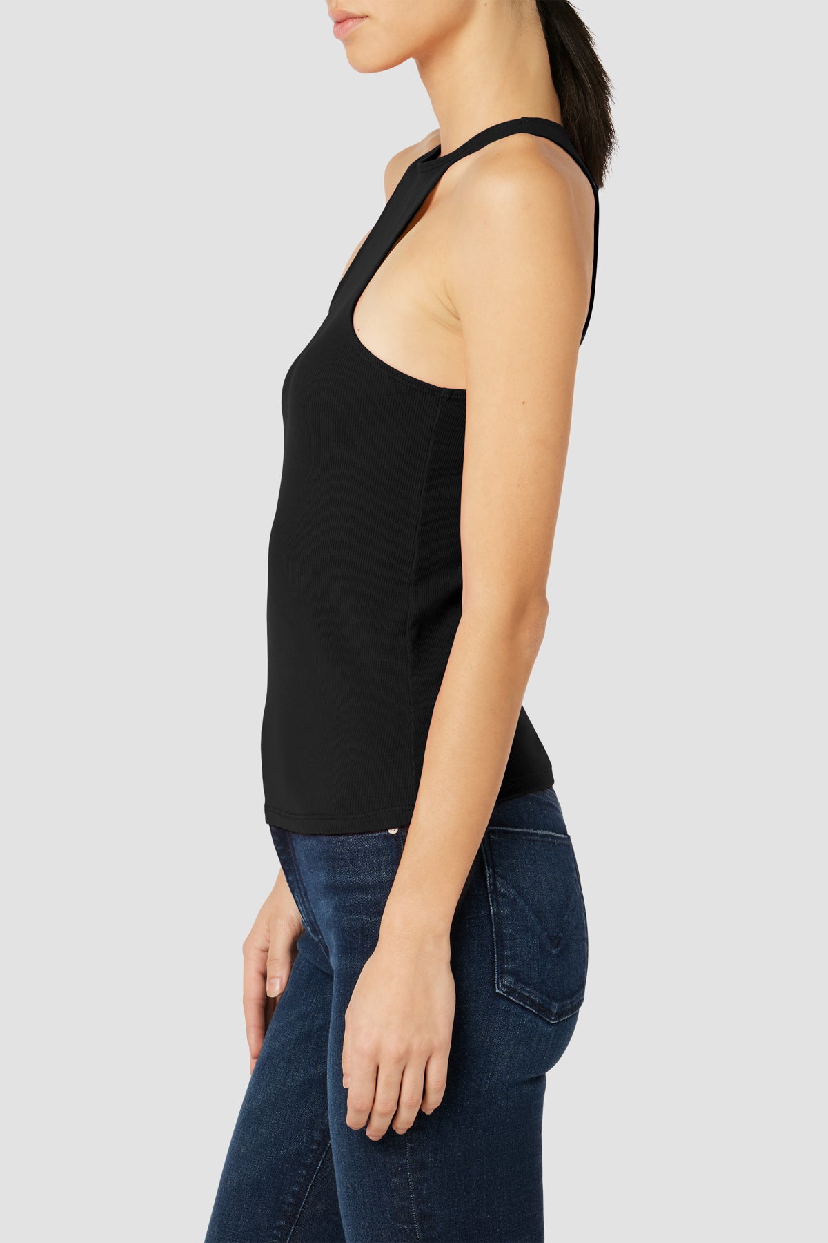 Women's Plus Size Skinny Racerback Tank Top - All in Motion Black