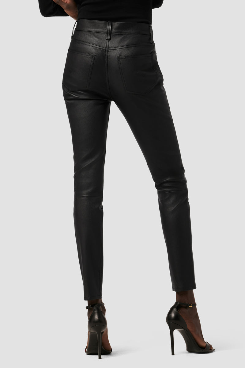 Barbara High-Rise Super Skinny Ankle Leather Pant