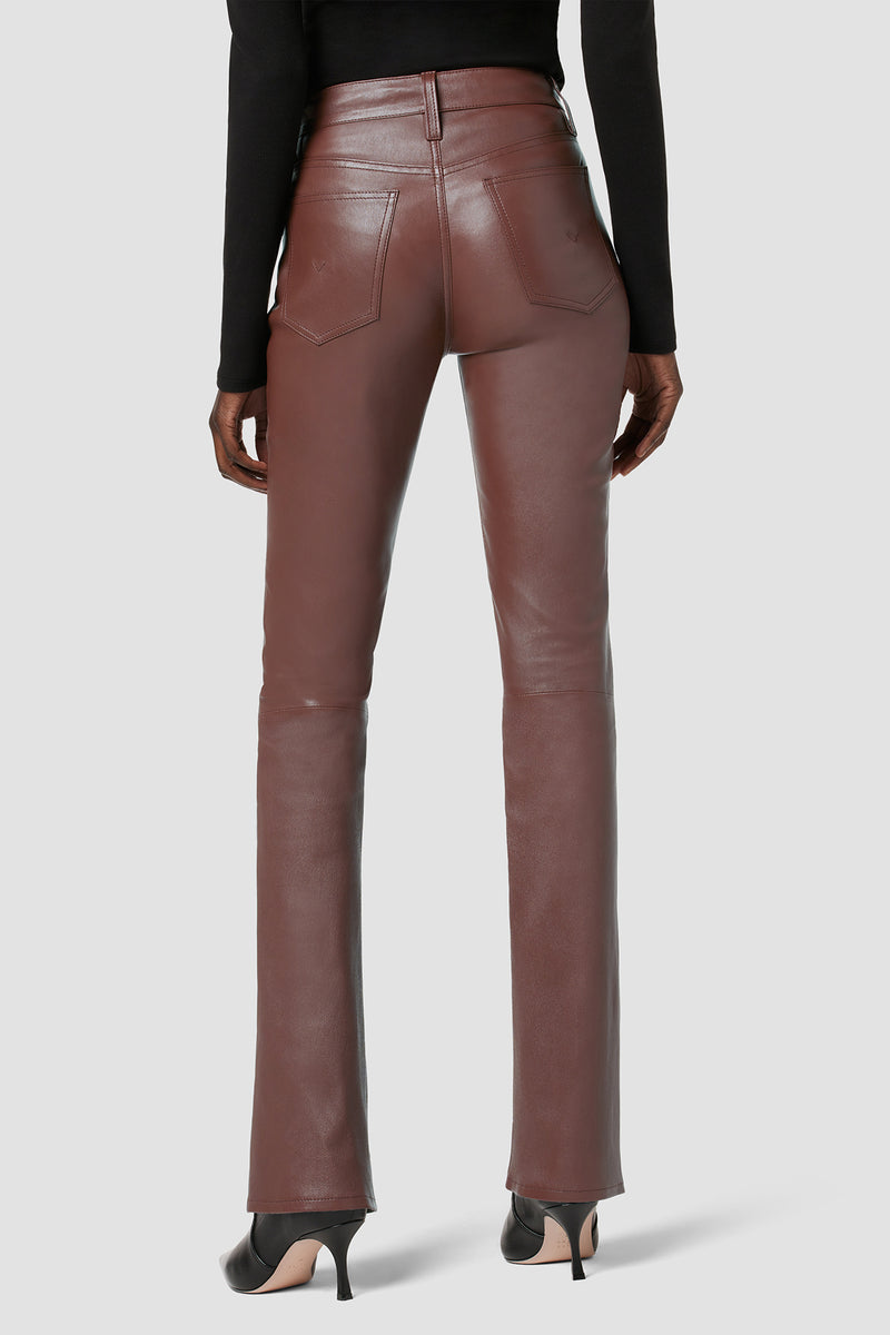 Barbara High-Rise Baby Bootcut Leather Pant