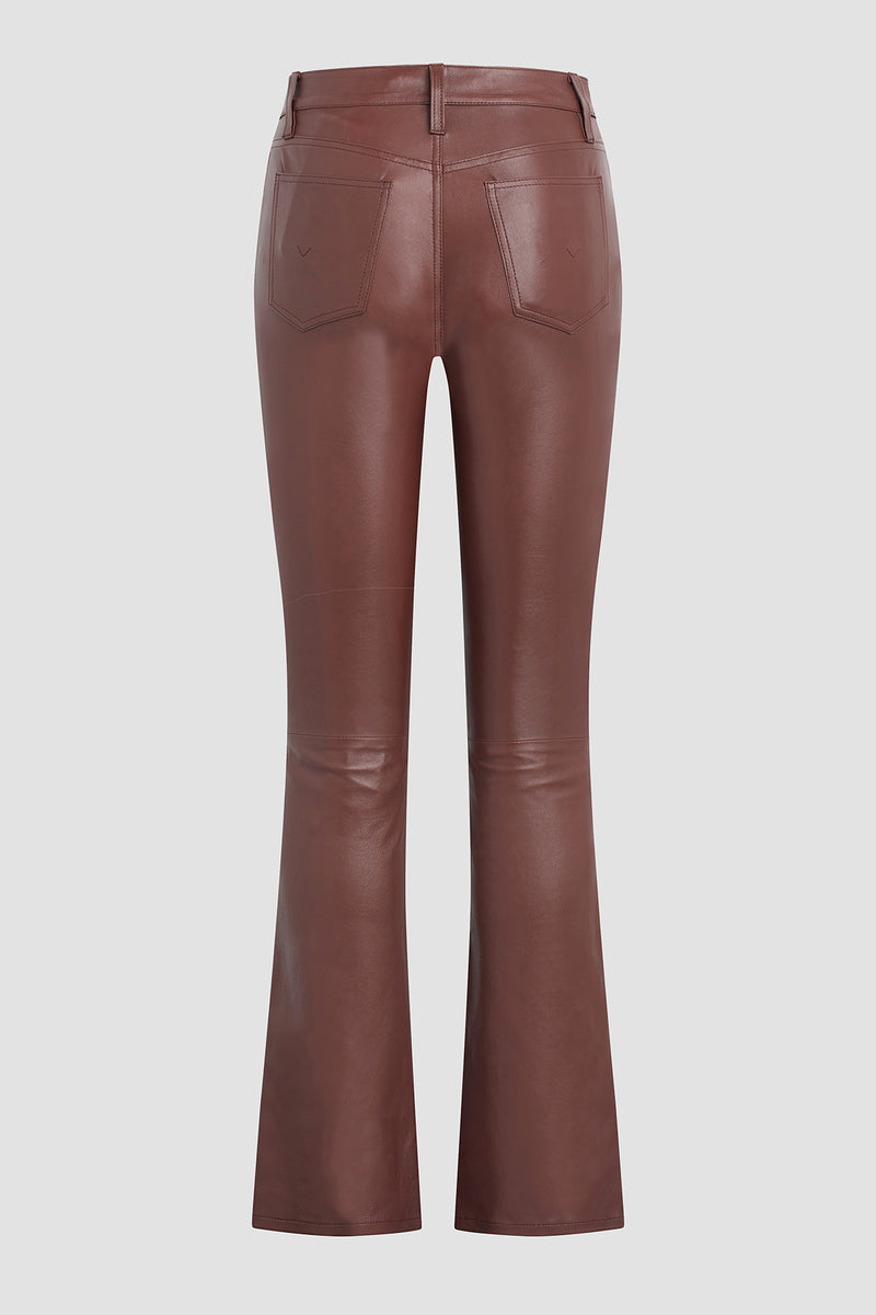 Barbara High-Rise Baby Bootcut Leather Pant