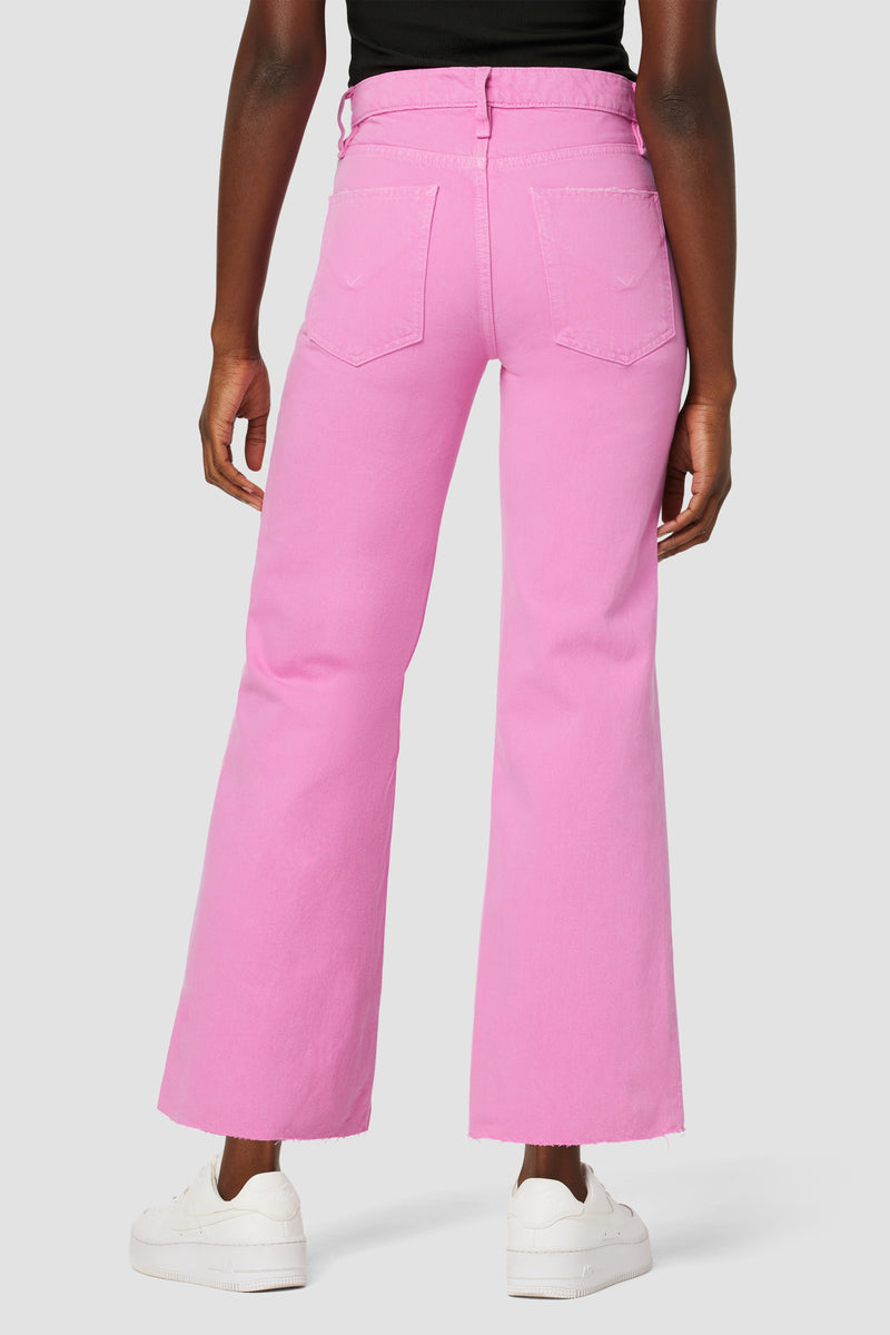 Rosie High Rise Wide Leg Ankle Jean Premium Italian Fabric