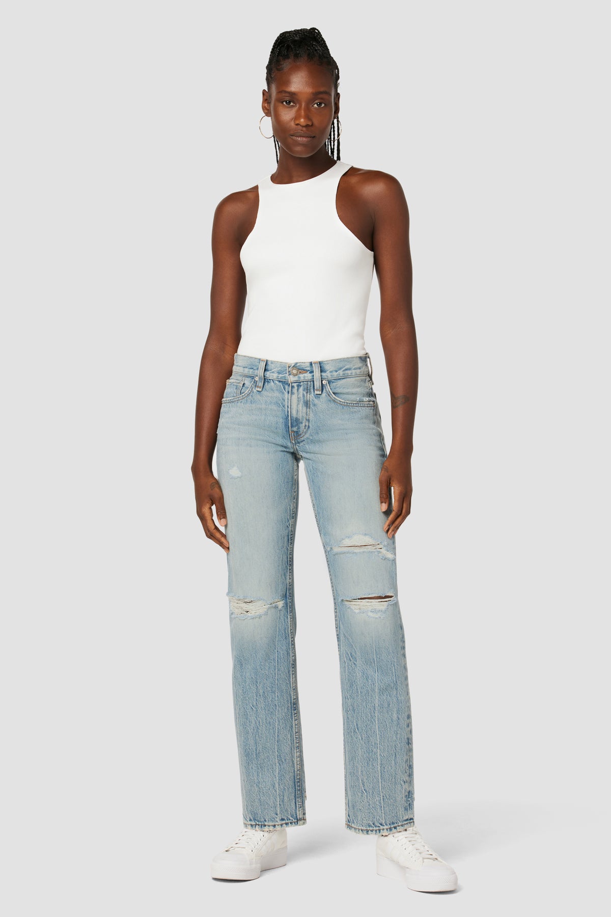 Jocelyn Low-Rise Straight Leg Jean | Premium Italian Fabric