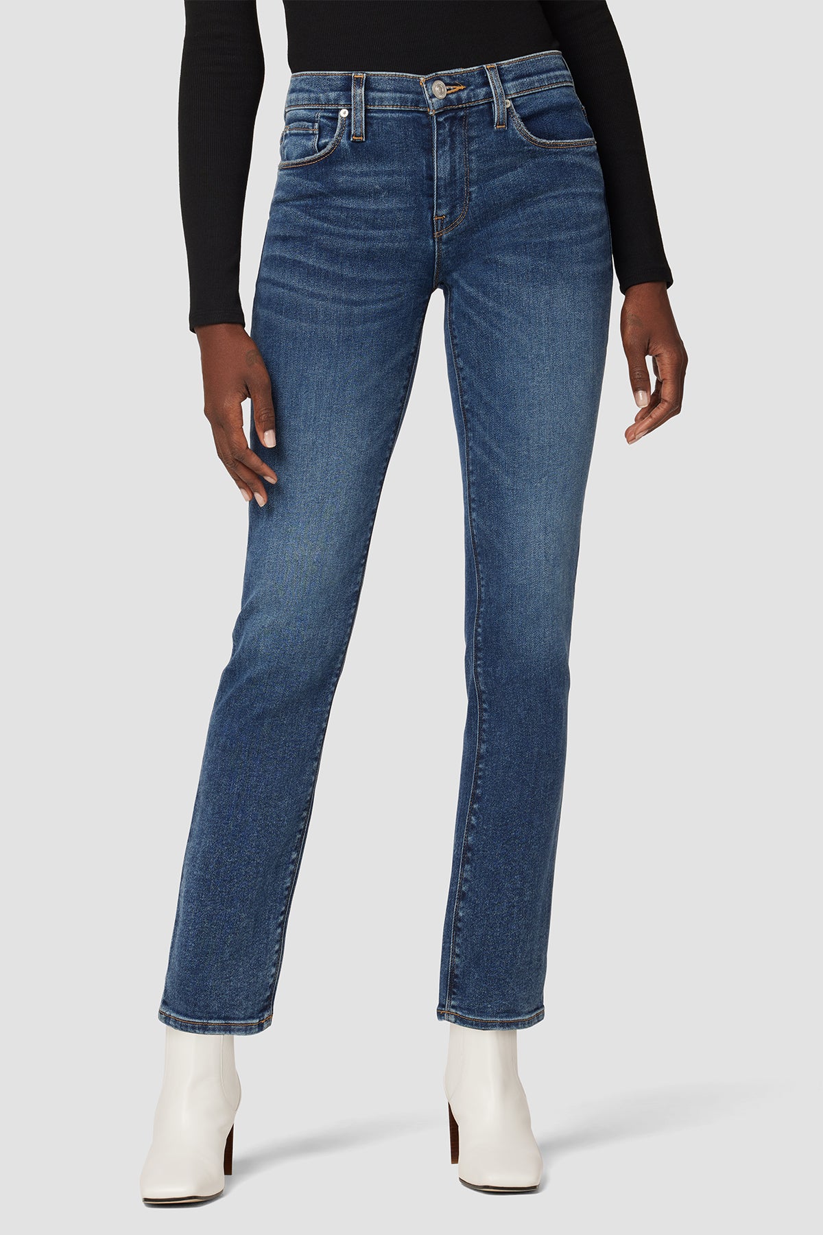 Nico Mid-Rise Straight Ankle Jean | Premium Italian Fabric