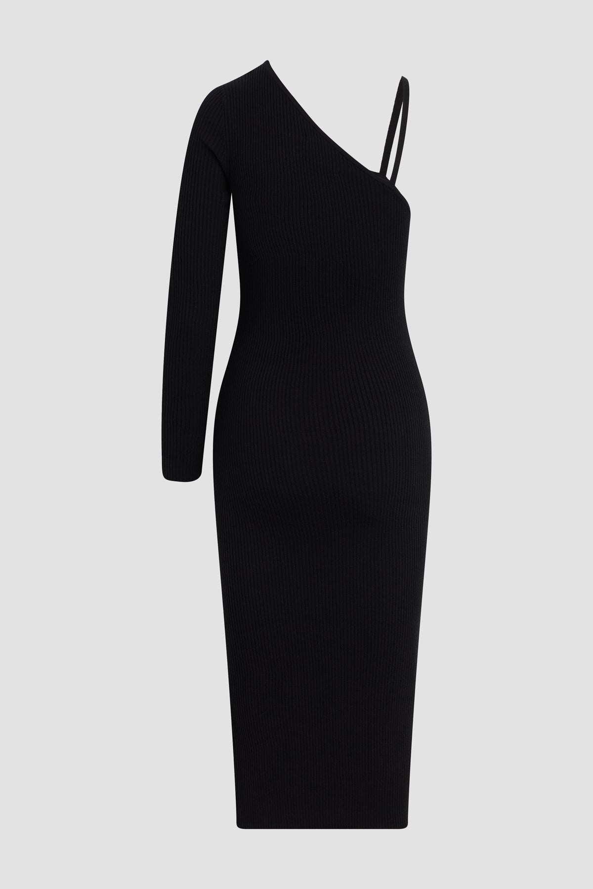 Asymmetrical Long Sleeve Dress | Premium Italian Fabric