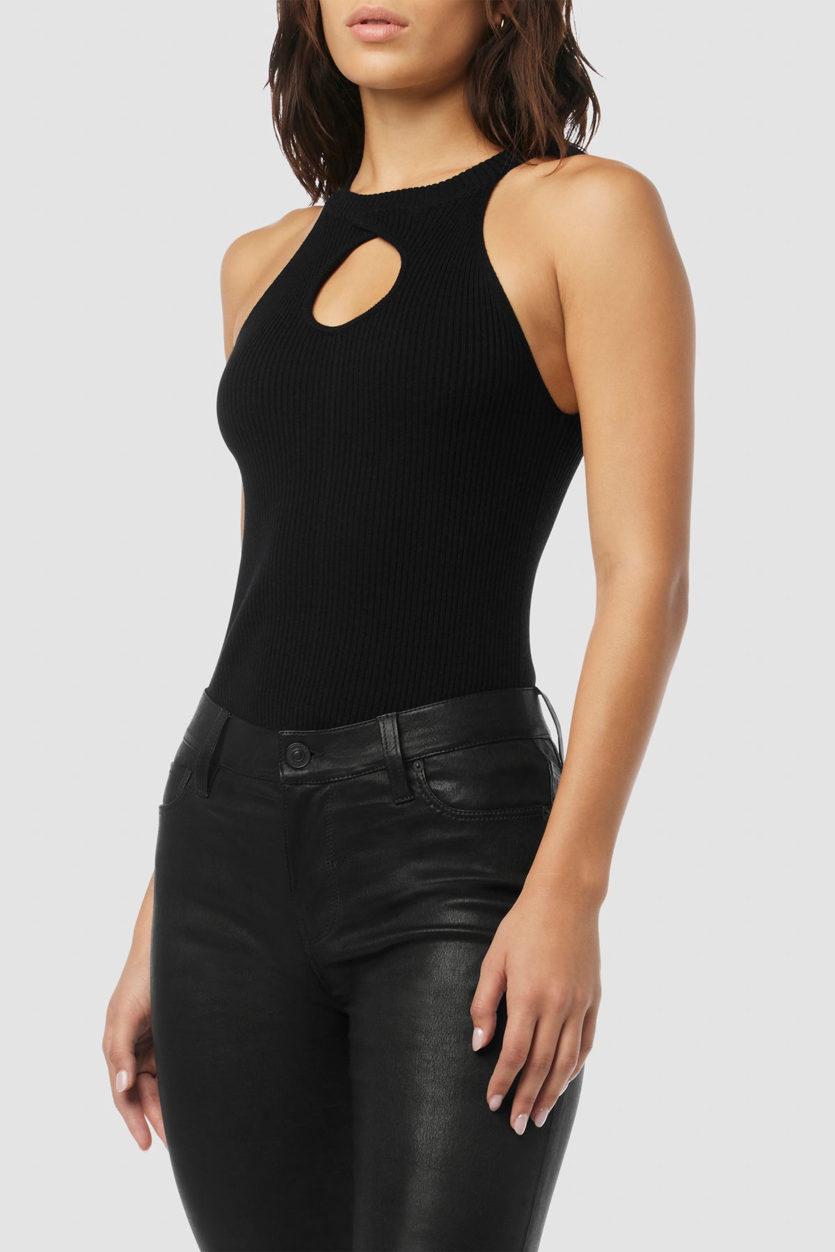 Mock Neck Keyhole Racer Tank | Hudson Jeans
