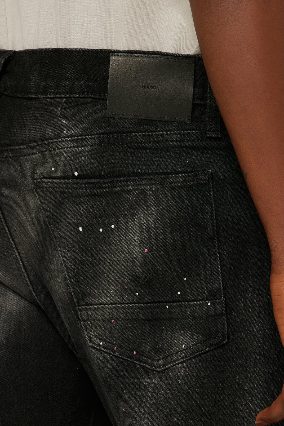Zara mens paint splatter jeans top