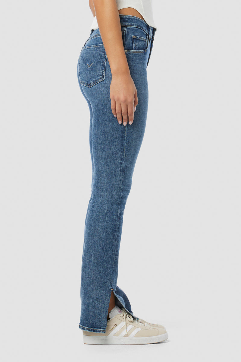 Barbara High-Rise Baby Bootcut Jean w/ Slit Hem