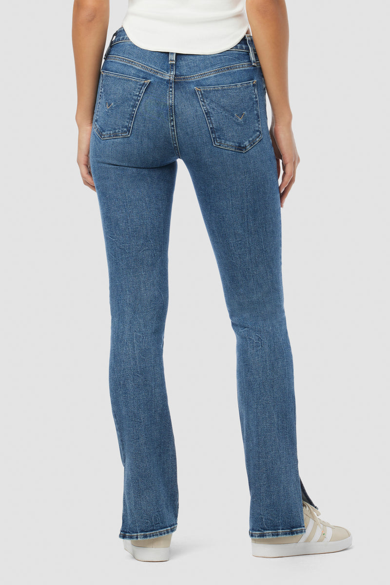 Barbara High-Rise Baby Bootcut Jean w/ Slit Hem