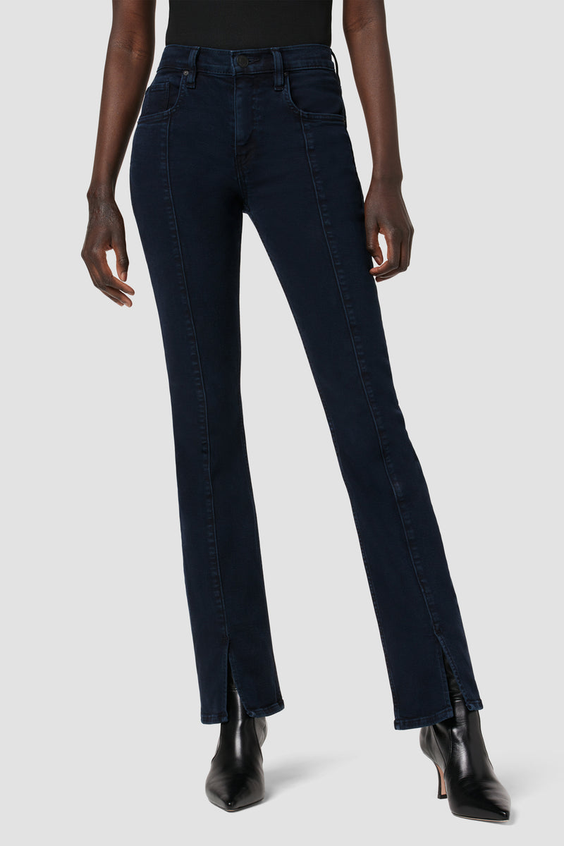 Barbara High-Rise Baby Bootcut Petite Jean w/ Slit Hem