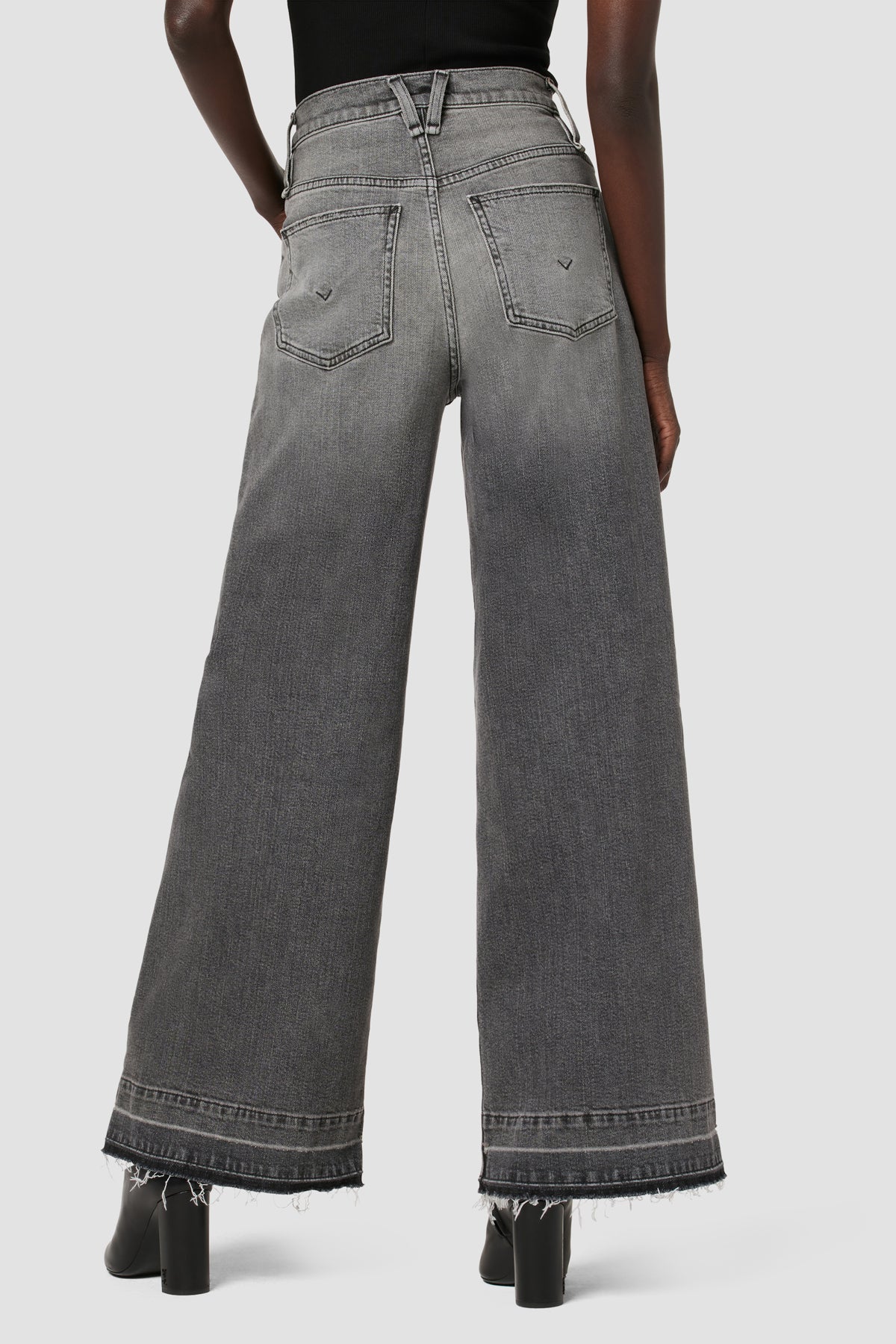Hudson Women s James High Rise Wide Leg Petite Jeans