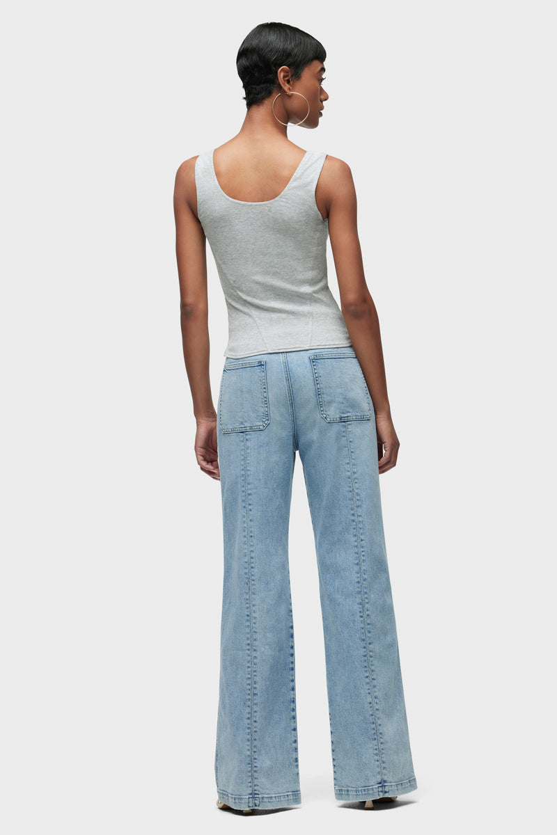 Tie Waist Pintucked Trouser | Premium Italian Fabric