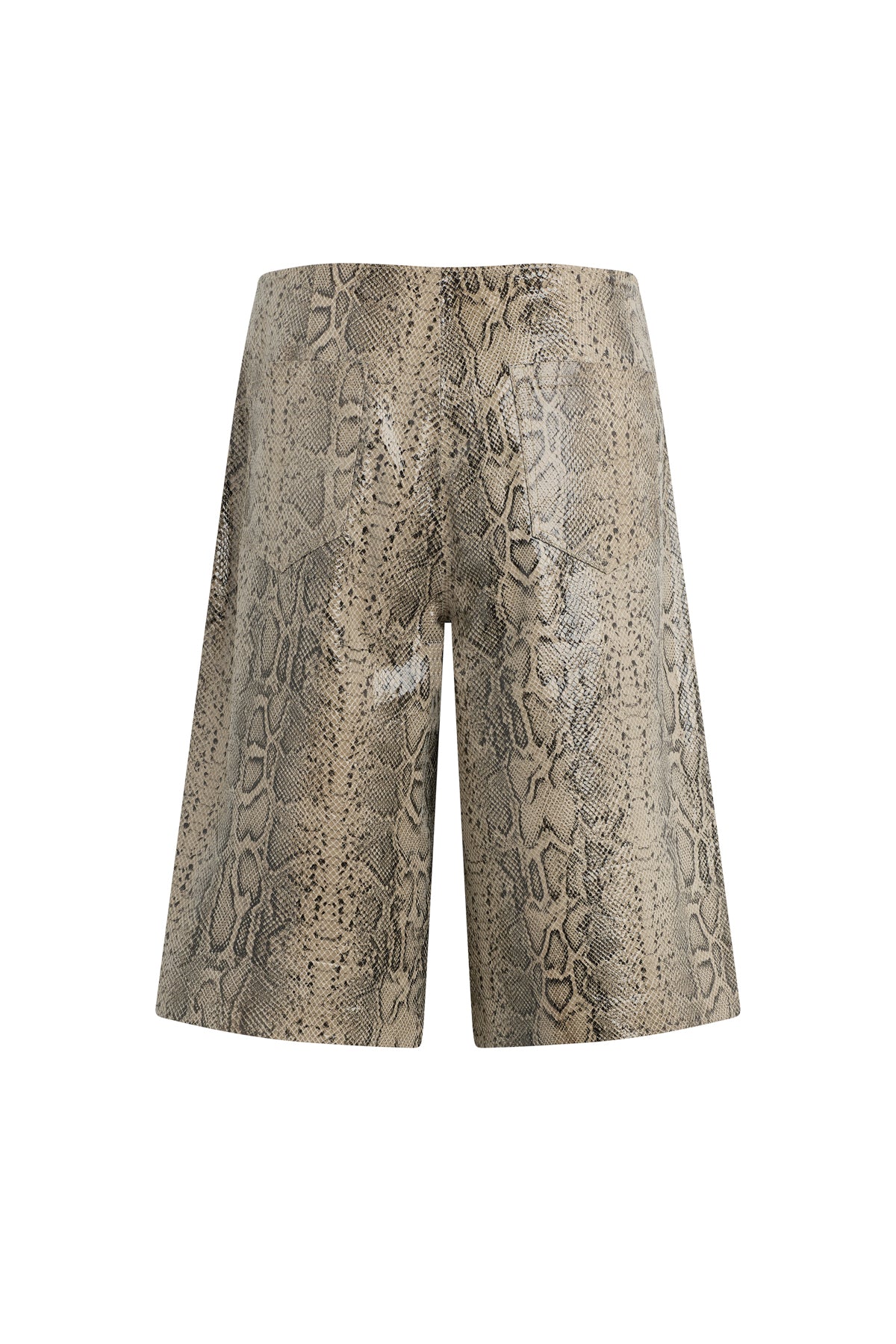 Leather Pleated Trouser Short | Hudson Jeans