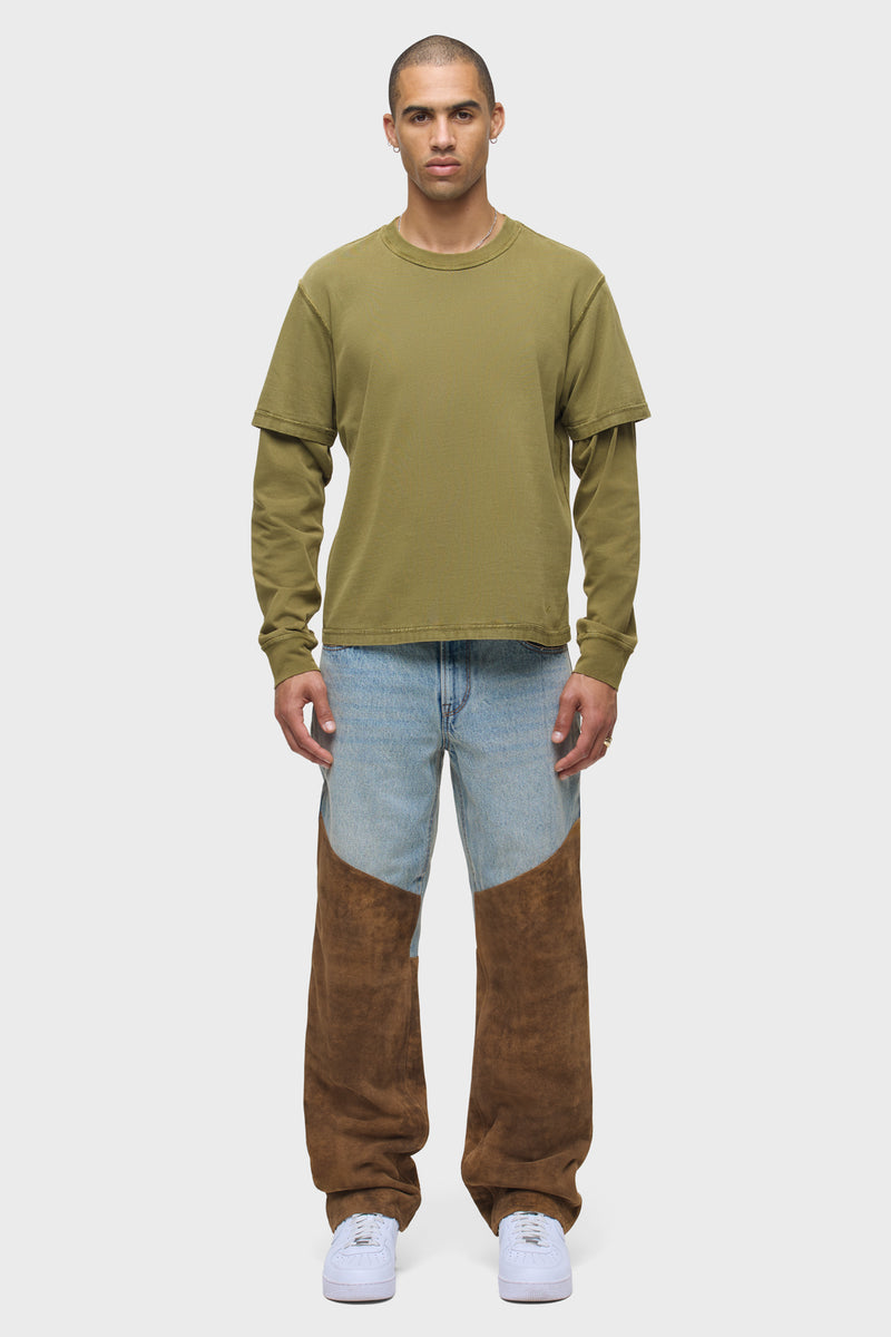 Denim Suede Work Pant