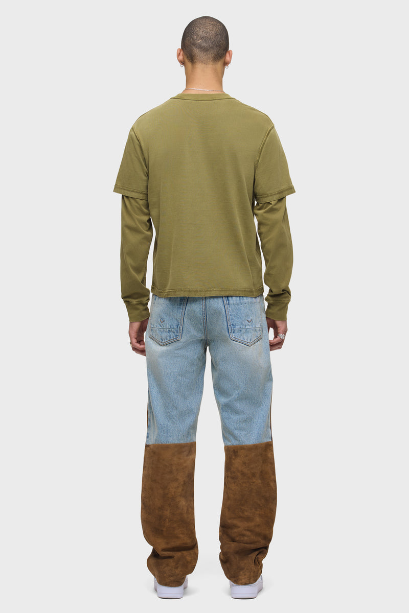 Denim Suede Work Pant