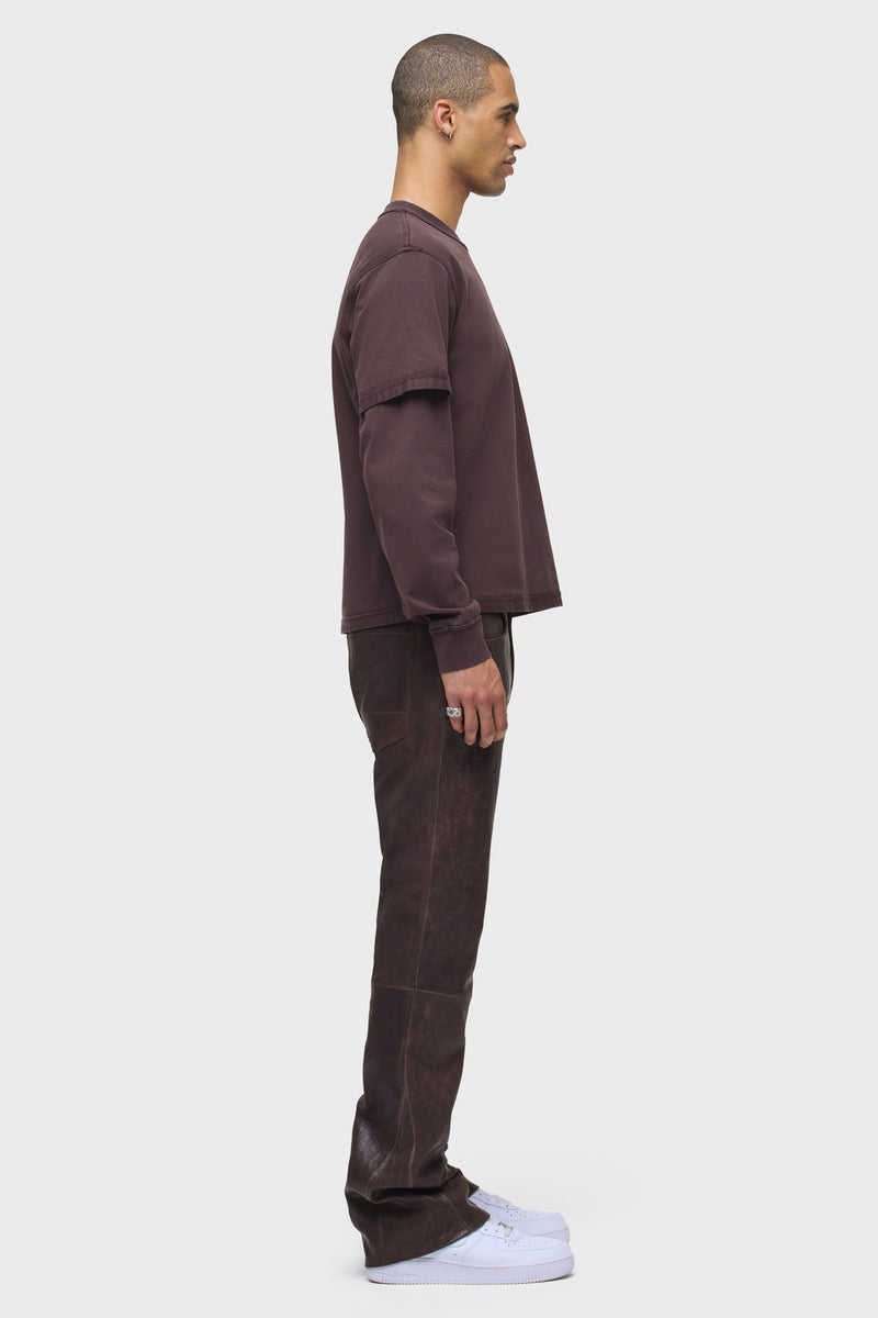 Leather Walker Kick Flare