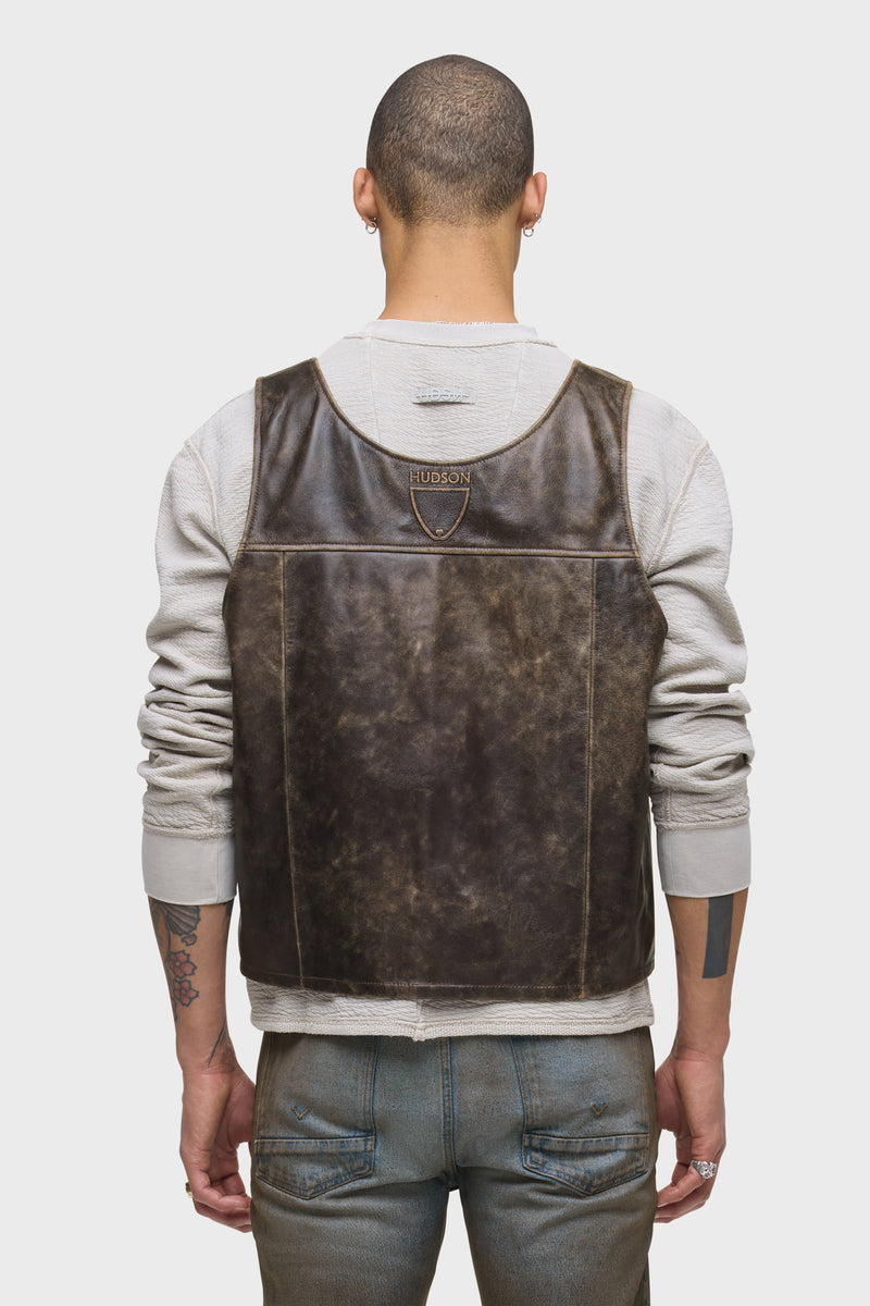 Success Leather Zip Vest