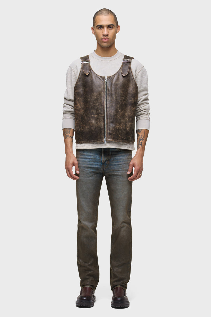 Success Leather Zip Vest