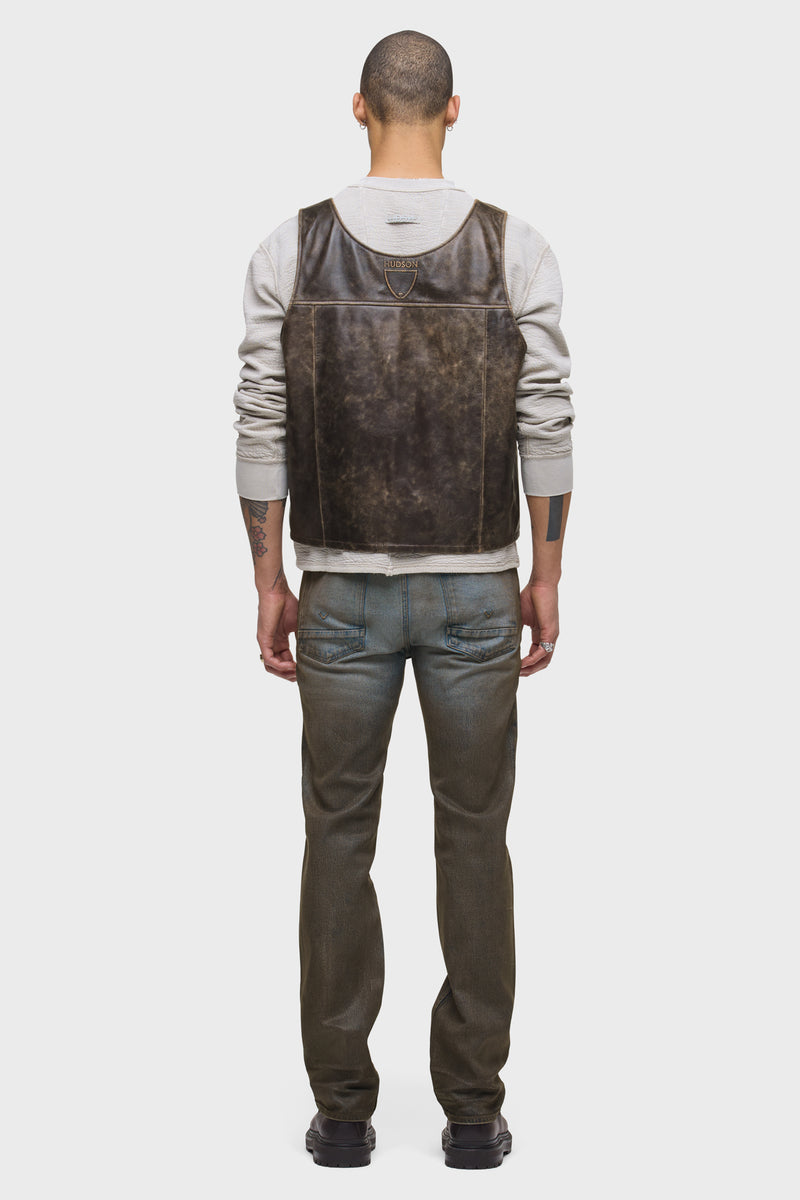 Success Leather Zip Vest