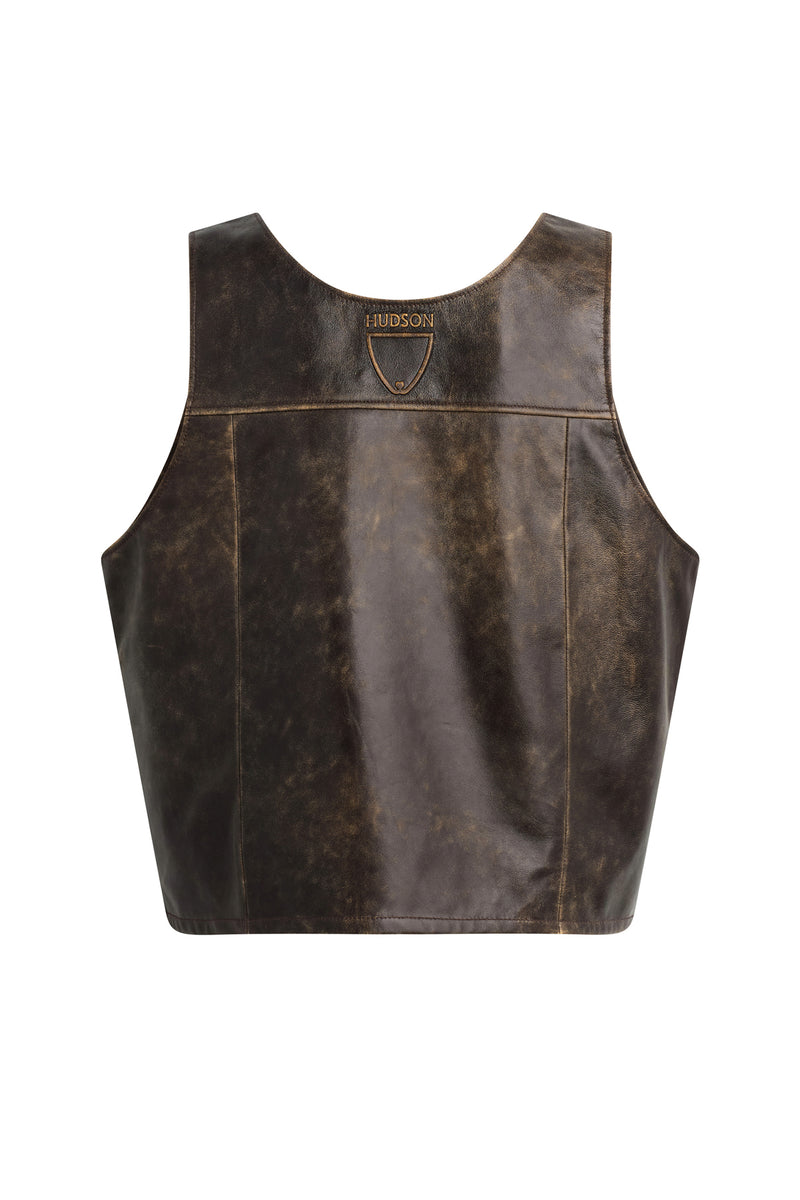 Success Leather Zip Vest