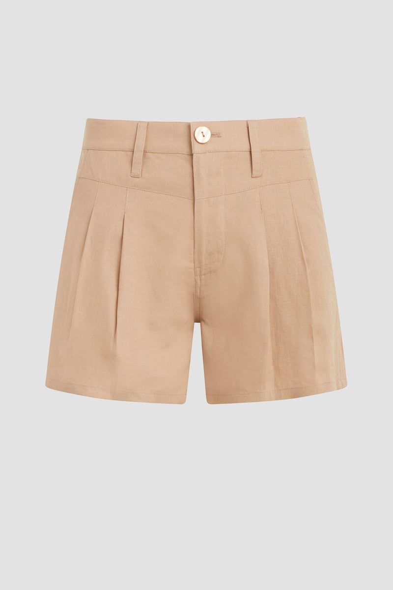 Front Yoke Pleated Short