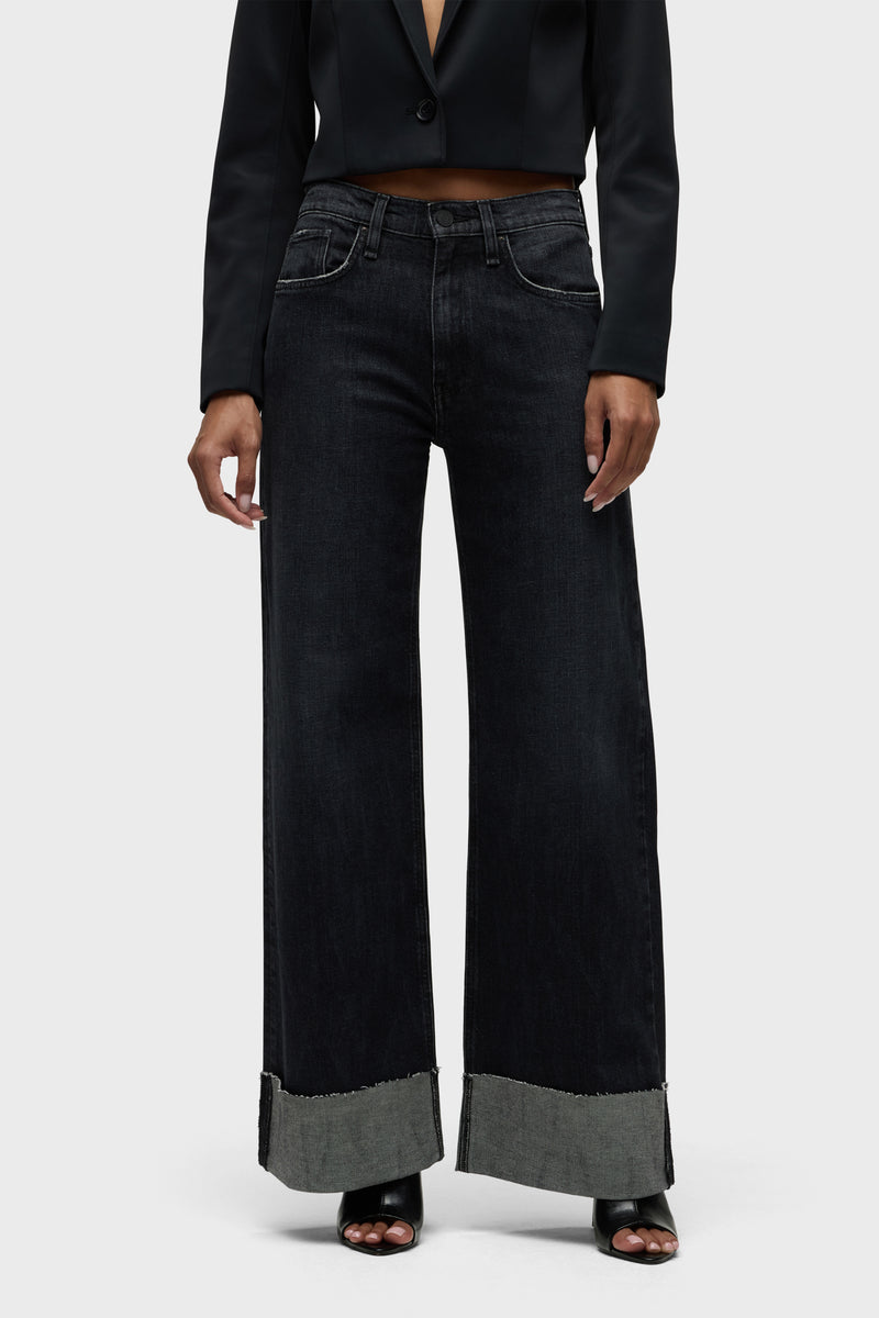 Jodie Wide Leg Petite Jean w/ Cuff