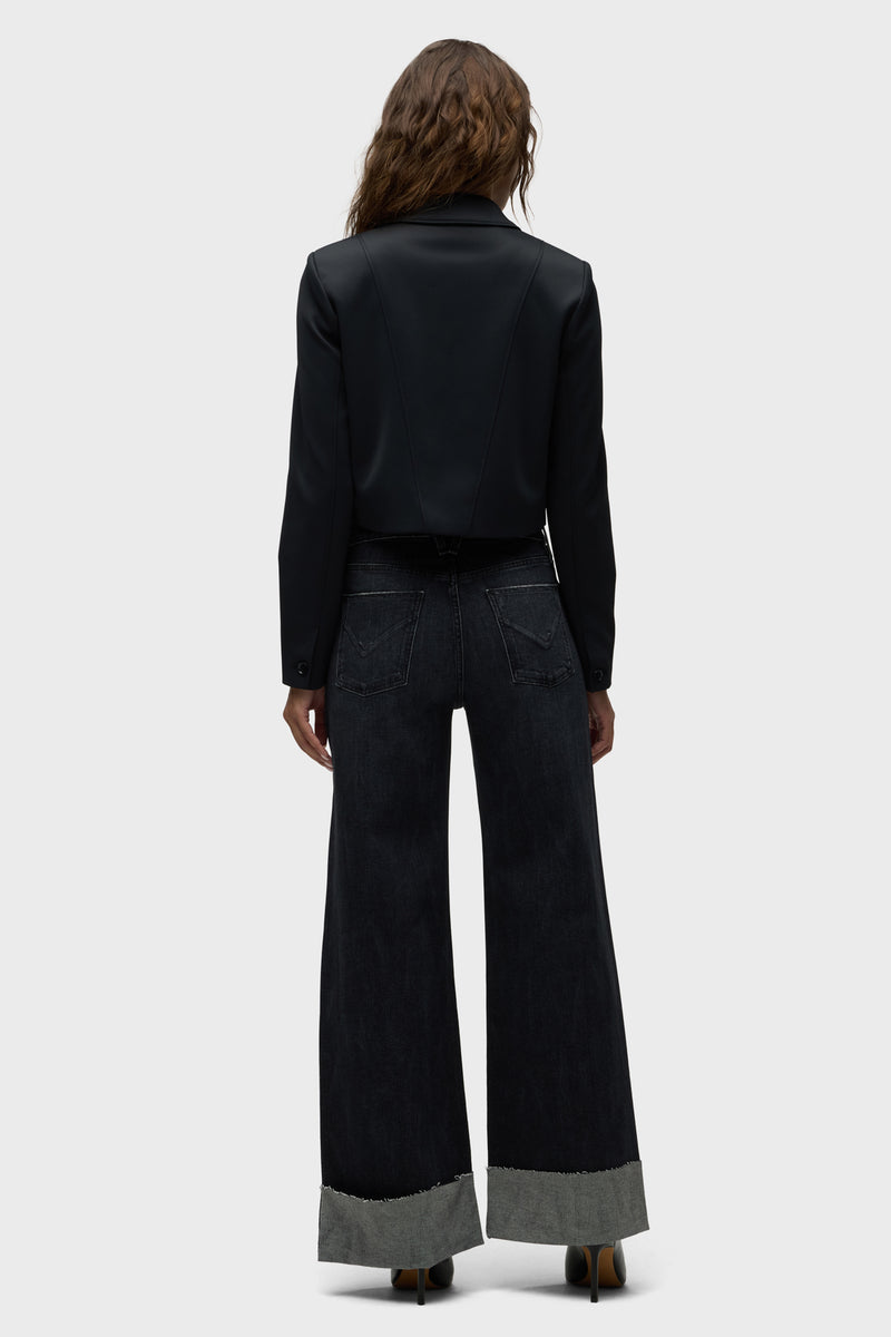 Jodie Wide Leg Petite Jean w/ Cuff