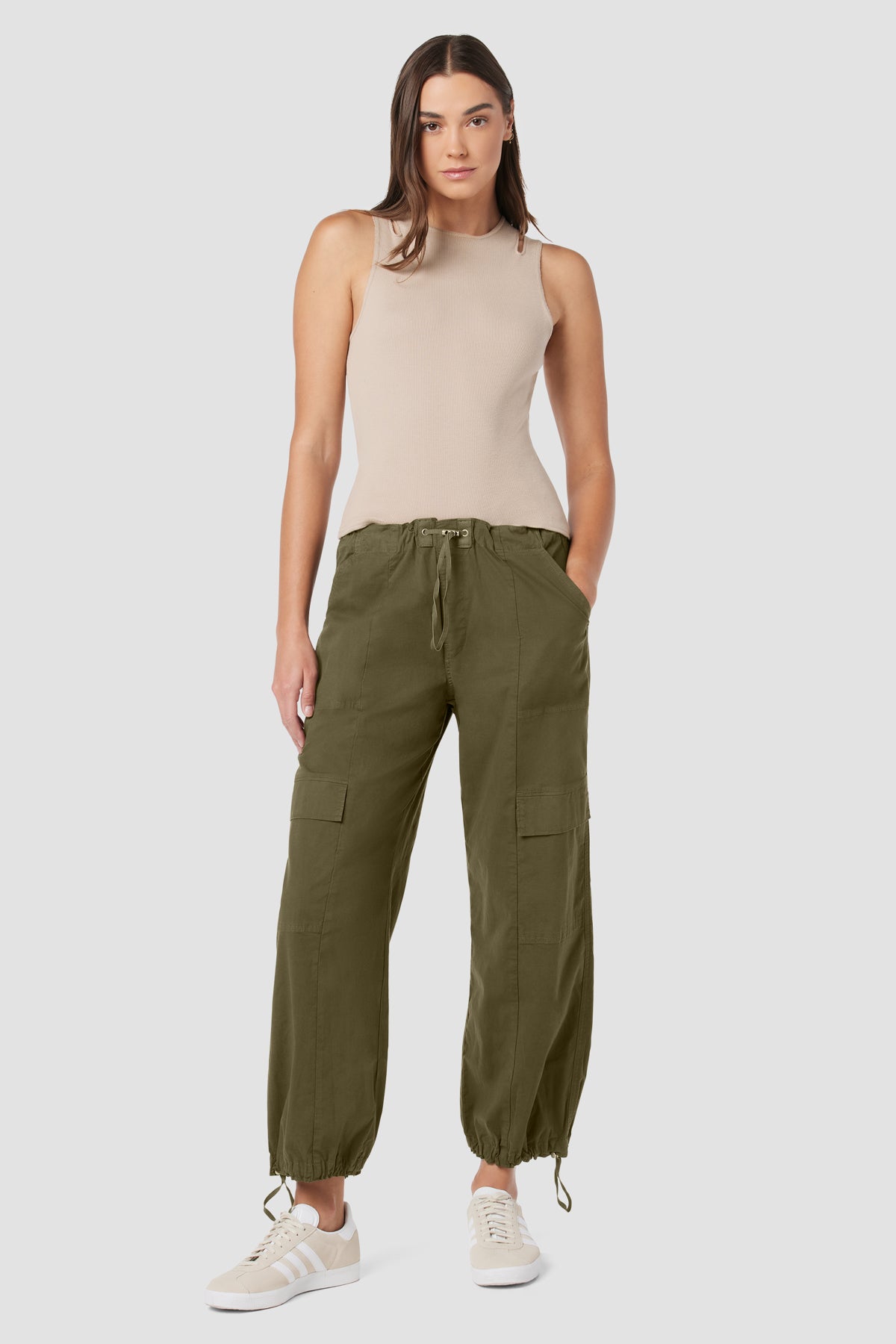 Drawstring Cargo Parachute Pant | Premium Italian Fabric