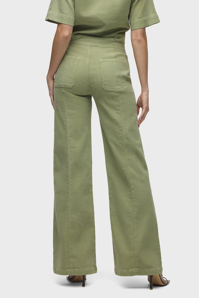 Tie Waist Pintucked Trouser Pant