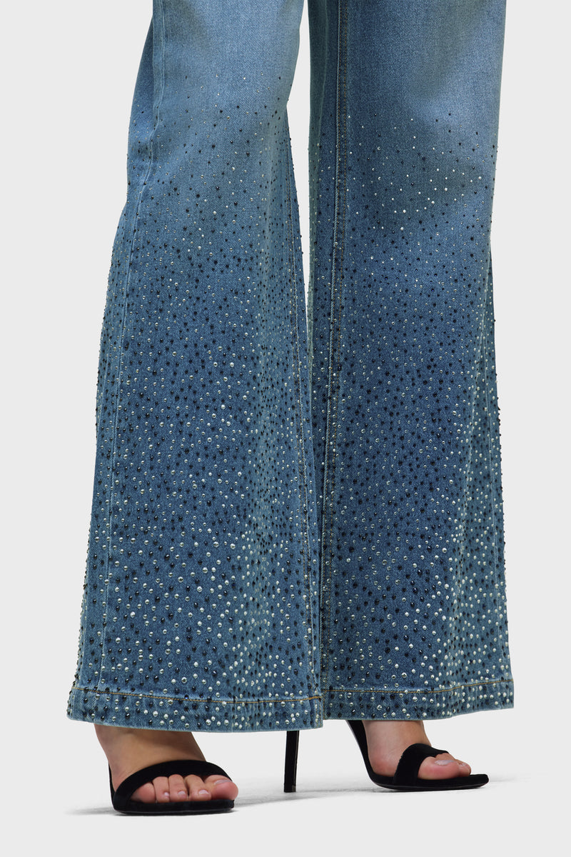 Jodie Loose Wide Leg W/ Stud Detailing
