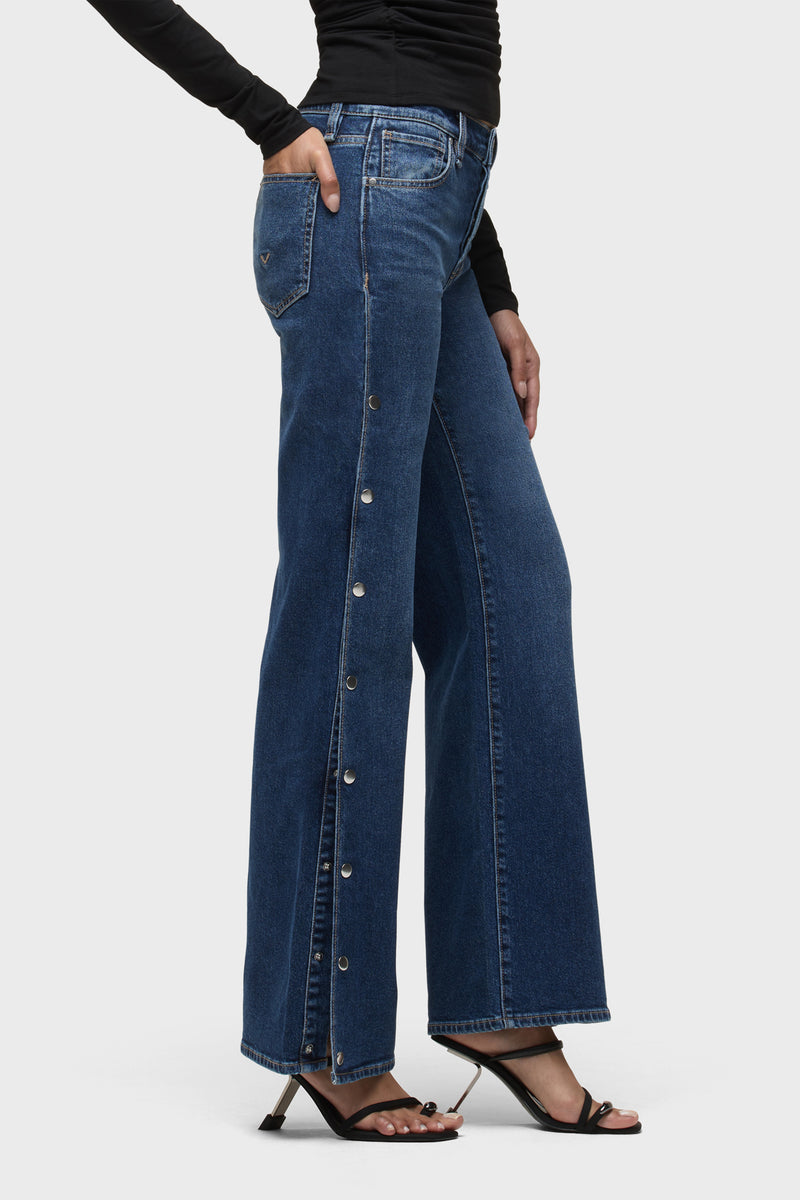 Rosie Side Seam Snaps Wide Leg