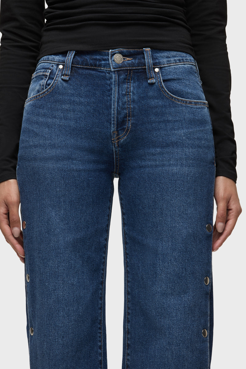 Rosie Side Seam Snaps Wide Leg