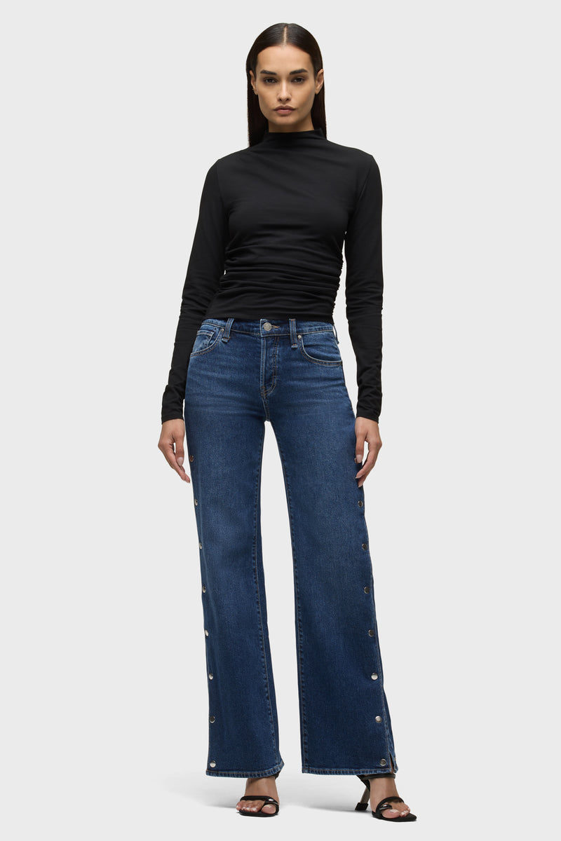 Rosie Side Seam Snaps Wide Leg