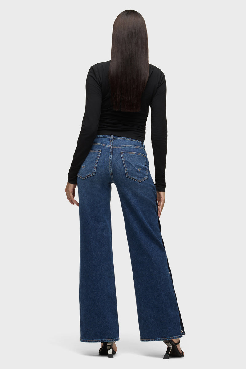 Rosie Side Seam Snaps Wide Leg