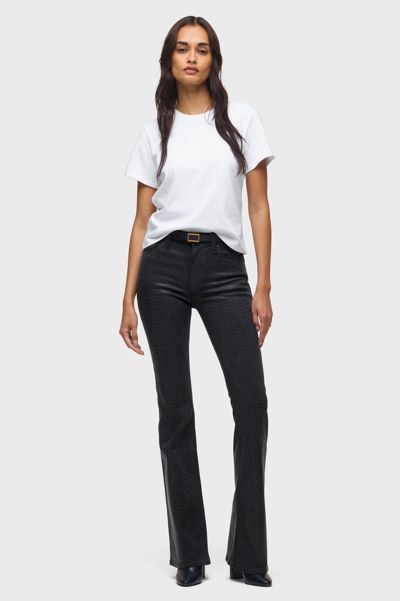 Barbara Snake Print High-Rise Bootcut