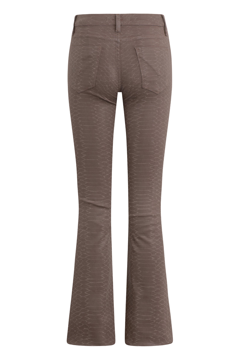 Barbara Snake Print High-Rise Bootcut
