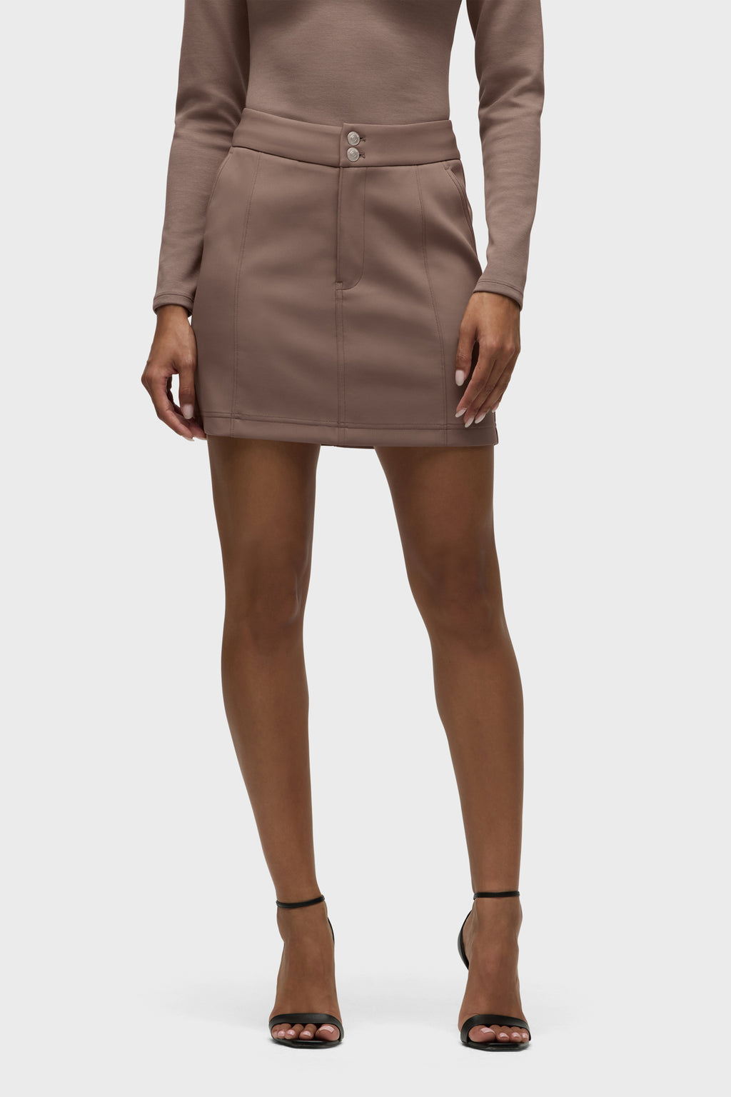 Seamed Mini Skirt