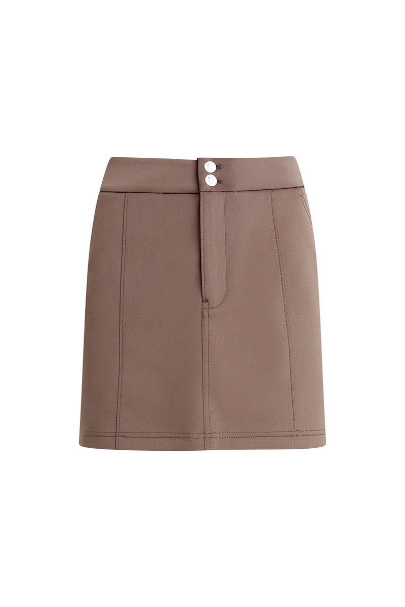 Seamed Mini Skirt