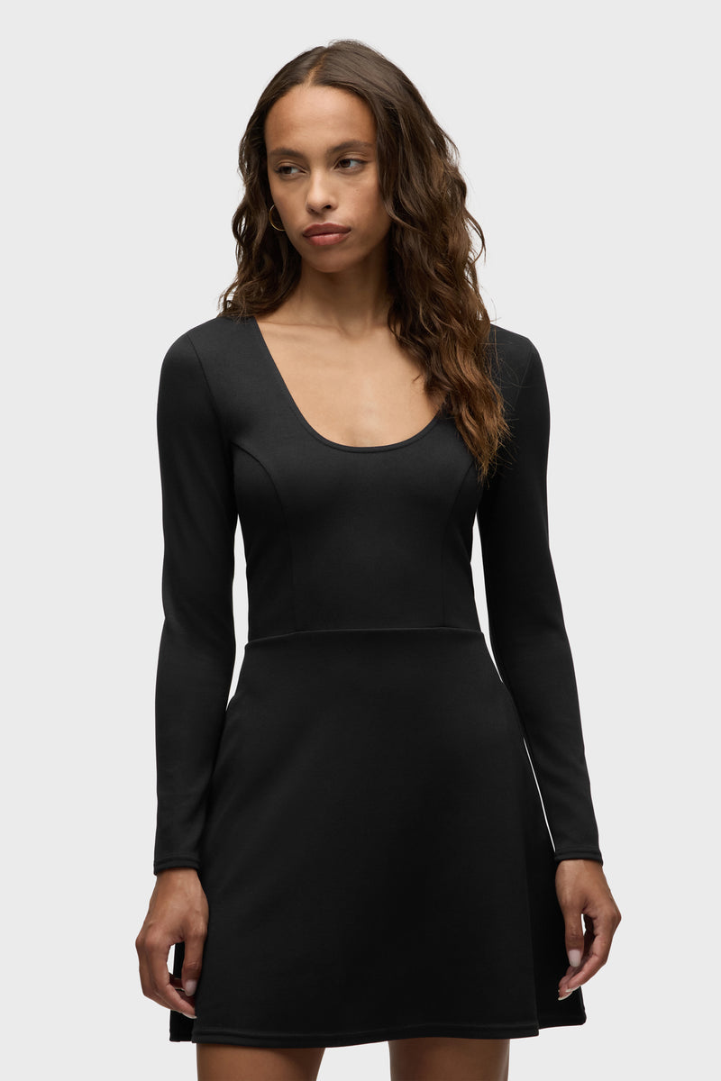 Hudson Women s Scuba Long Sleeve Skater Minidress