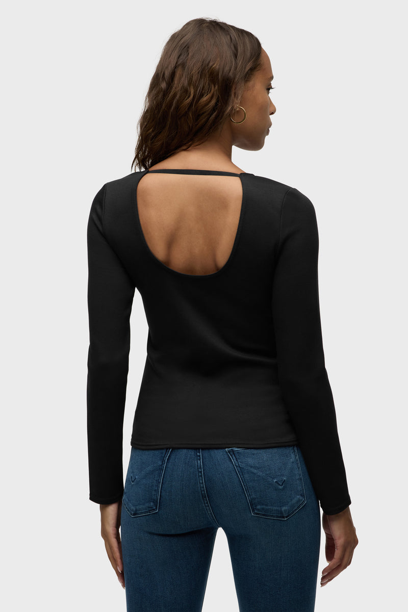 Long Sleeve Scoop Neck Top
