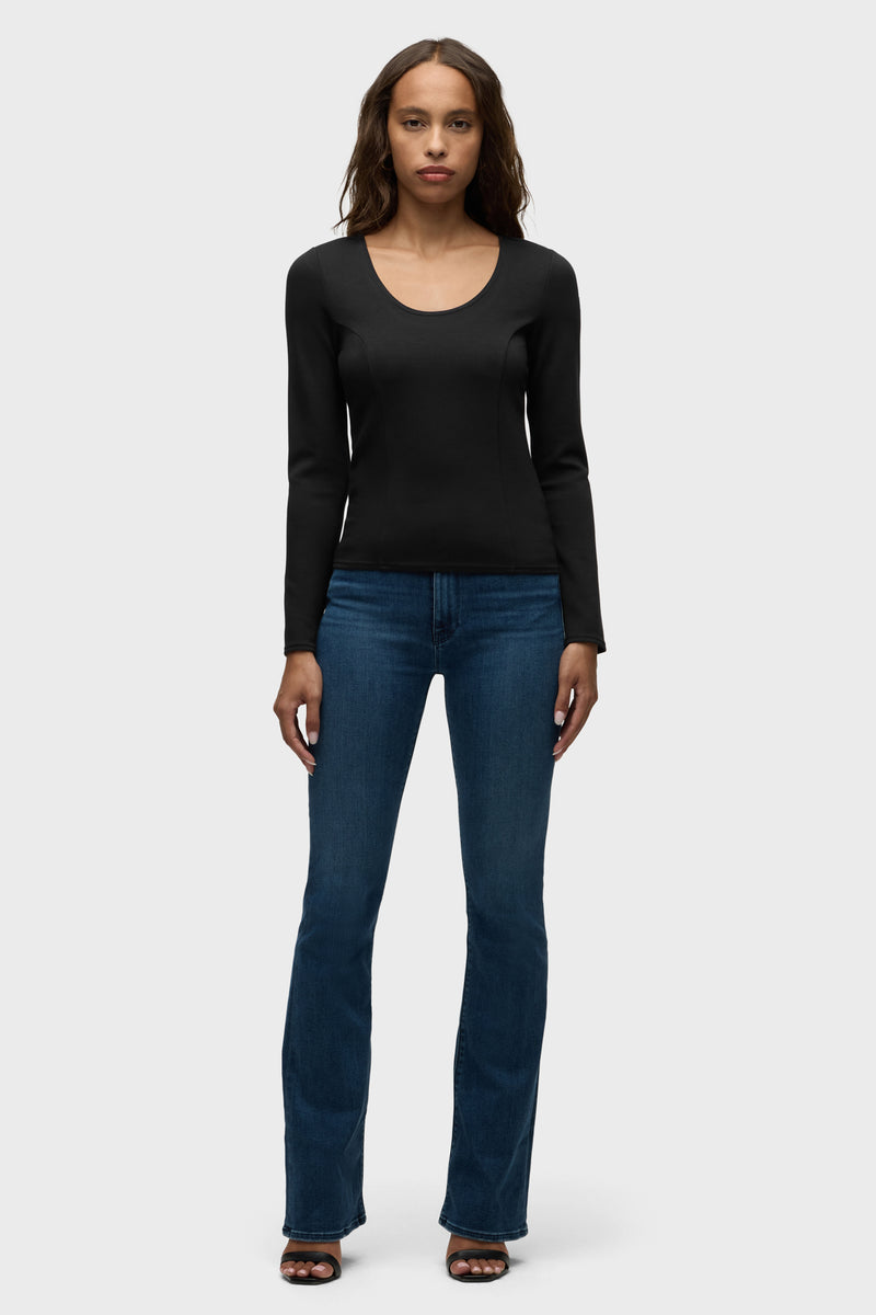 Long Sleeve Scoop Neck Top