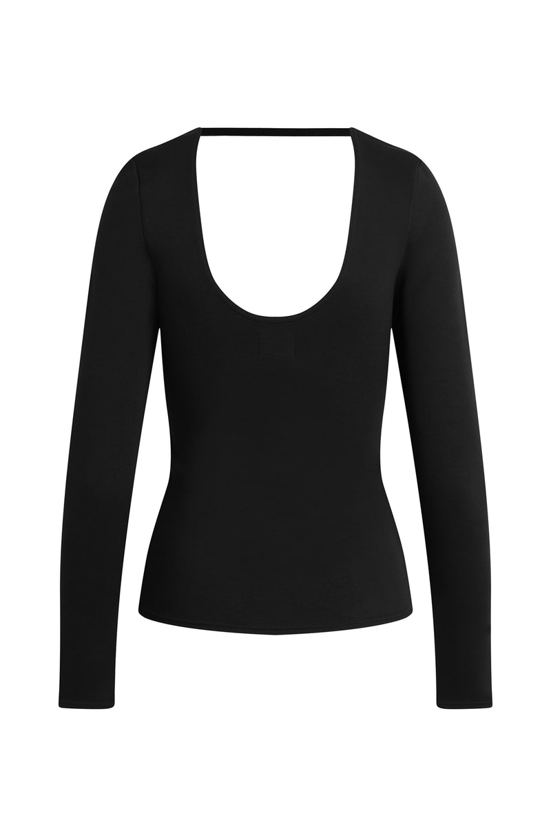 Long Sleeve Scoop Neck Top