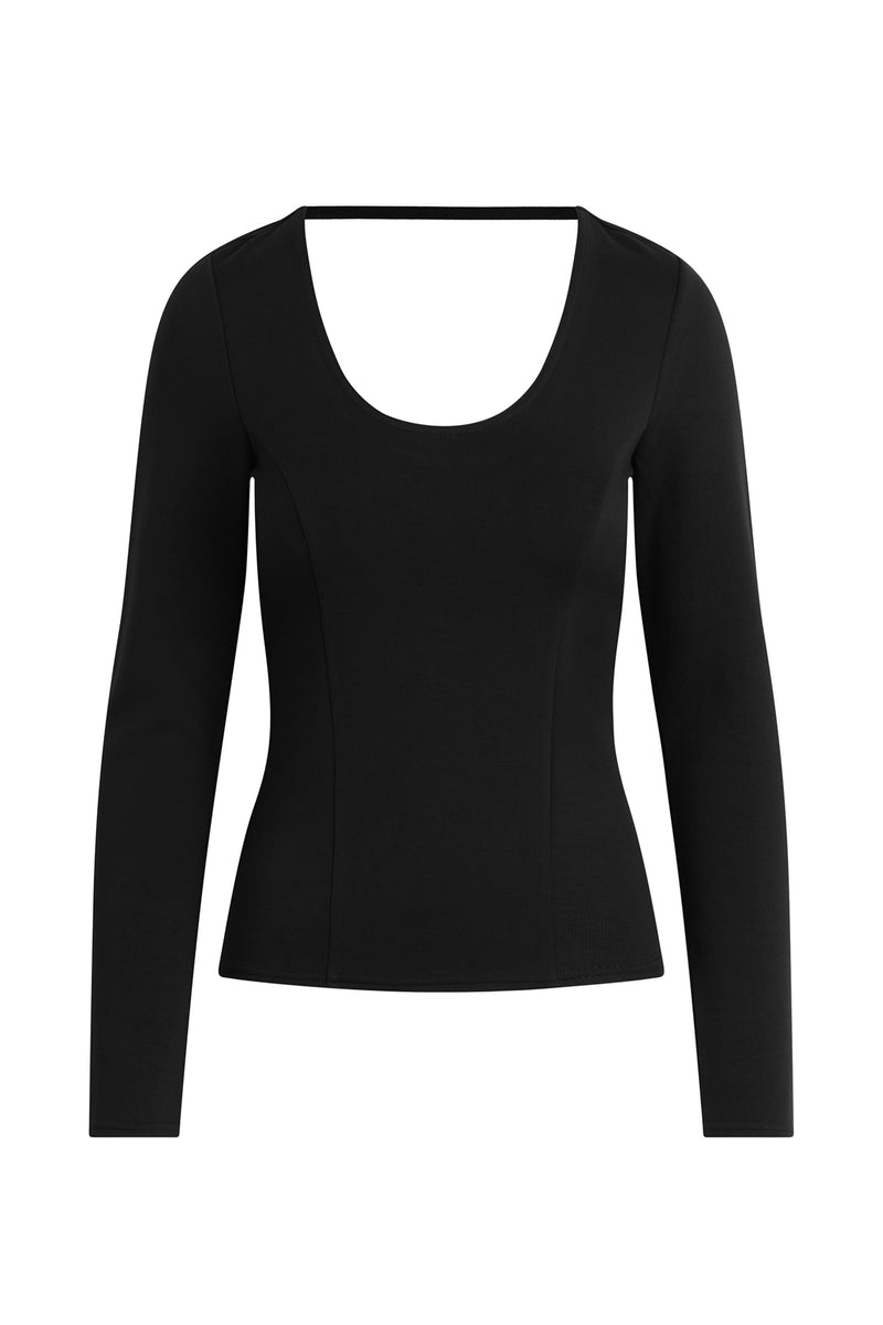 Long Sleeve Scoop Neck Top