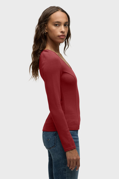 Long Sleeve Scoop Neck Top