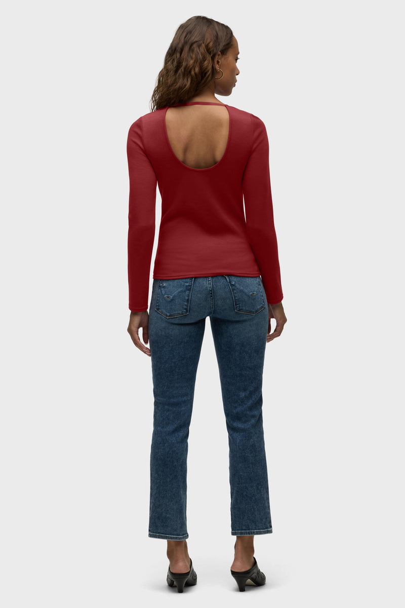 Long Sleeve Scoop Neck Top