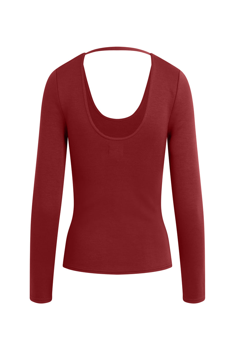 Long Sleeve Scoop Neck Top