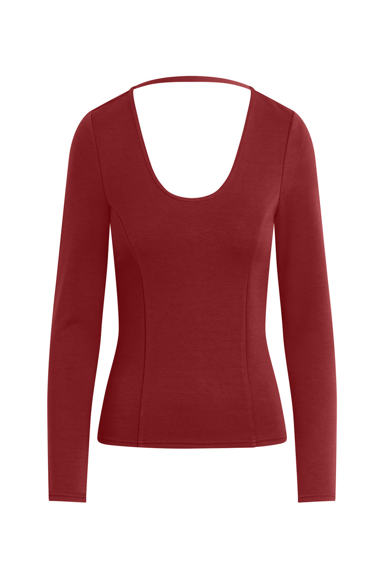 Long Sleeve Scoop Neck Top